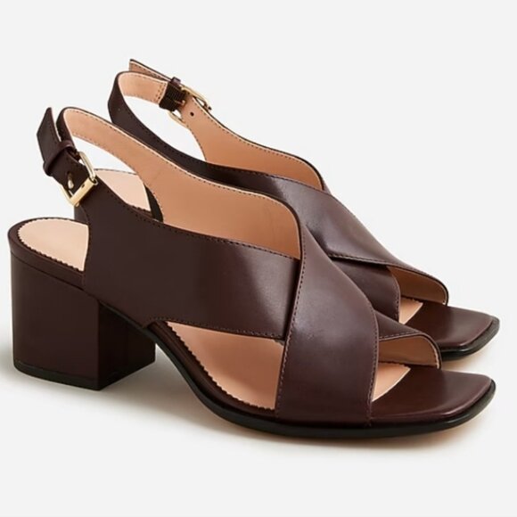 J. Crew Dylan Crisscross Block Heel Sandals - Picture 1 of 9